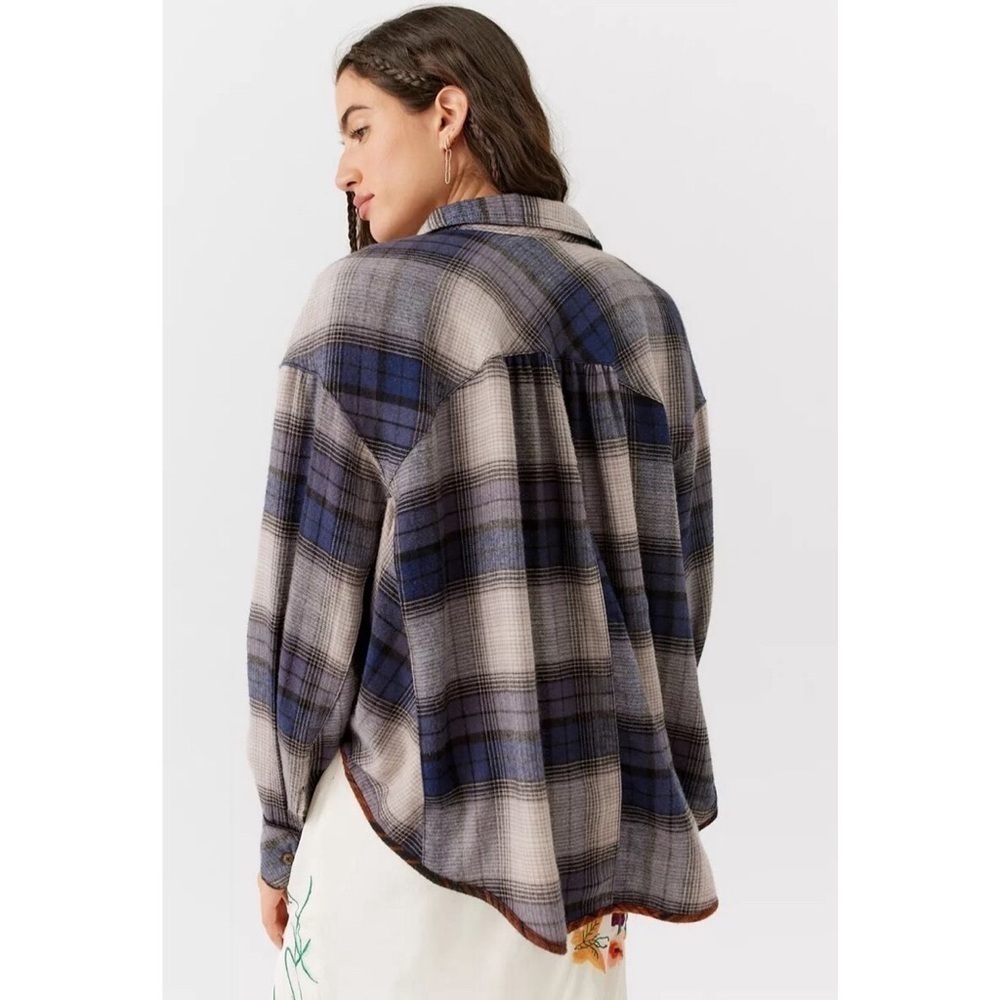 BDG Urban Outfitters Karl Slouchy Flannel Button Down Shirt Medium - Picture 1 of 10